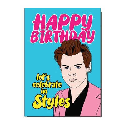 Célébrez Ins Styles Harry Inspiré Salutations / Carte d'anniversaire