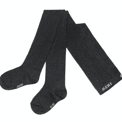 Cotton Tights for Children soft cotton >>Mottled Anthrazit<< Plain Color UNI