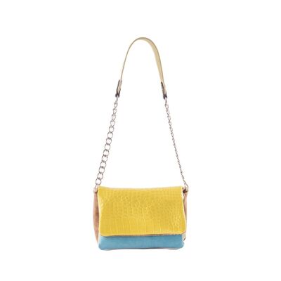 Sac Yaya - Borsa a spalla en patchwork de pelle