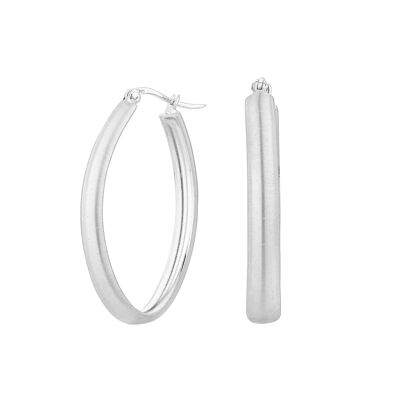 Large Silver Porous Hoop Urban Earrings