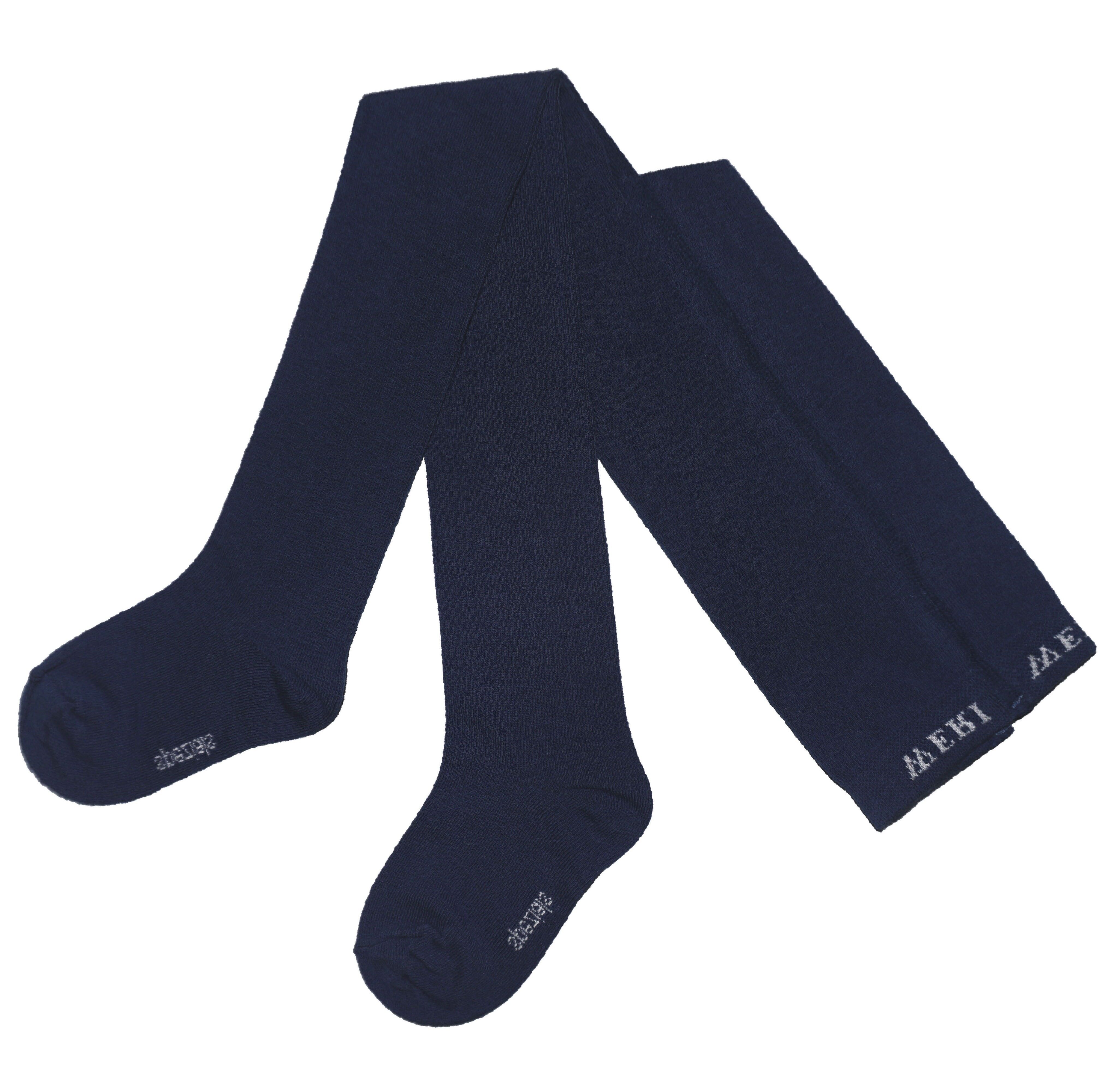 Collants en coton pour enfants coton doux &gt;&gt;Marine&lt;&lt; Uni UNI