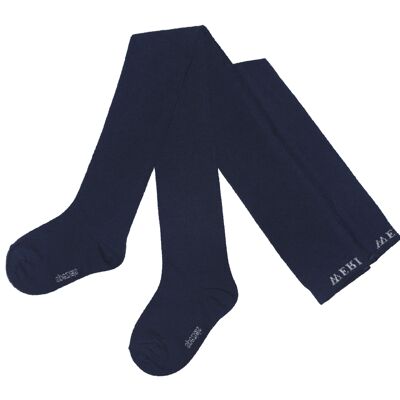 Cotton Tights for Children >>Navy<< Plain Color UNI