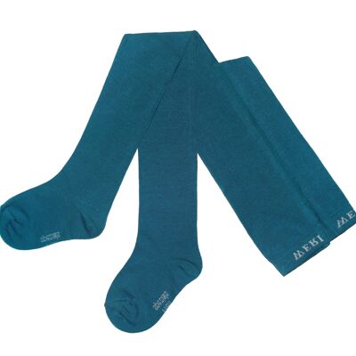 Cotton Tights for Children soft cotton >>Petrol<< Plain Color UNI