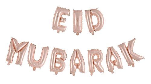 Foilballoon word 16" 'Eid Mubarak' rose gold