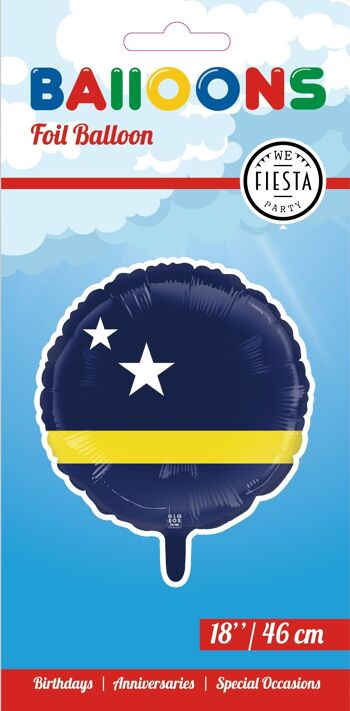 Ballon aluminium 18'' drapeau Curaçao 2