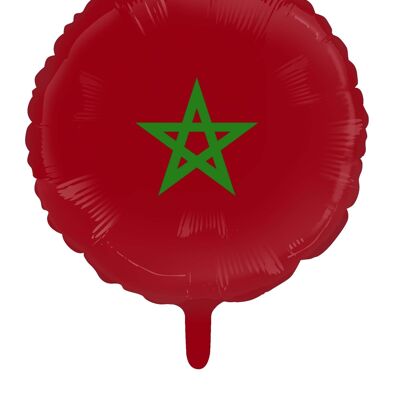 Ballon aluminium 18'' drapeau Maroc