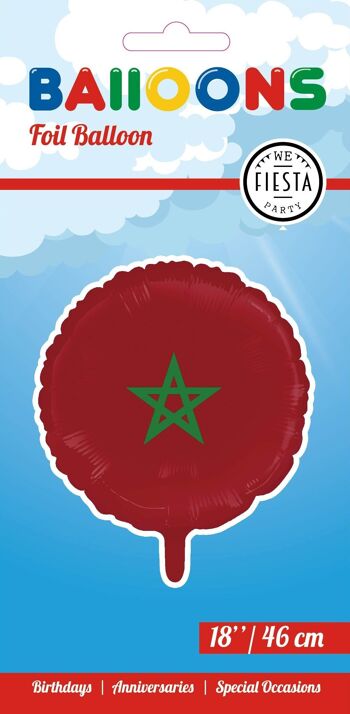 Ballon aluminium 18'' drapeau Maroc 2