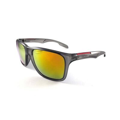 East Village Sporty 'Putney' gafas de sol cuadradas grises con lente Revo