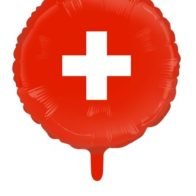 Ballon aluminium 18'' drapeau Suisse