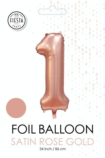 Ballon aluminium 34" n° 1 or rose satiné 2