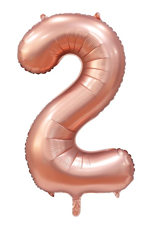 Foilballoon 34" no. 2 satin rose gold