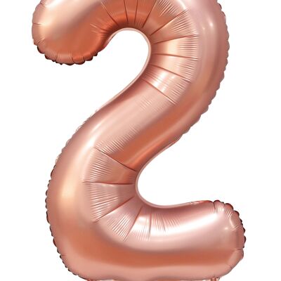 Foilballoon 34" no. 2 satin rose gold