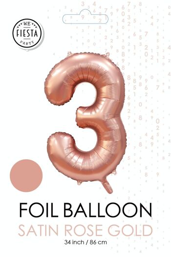Ballon aluminium 34" n° 3 or rose satiné 2