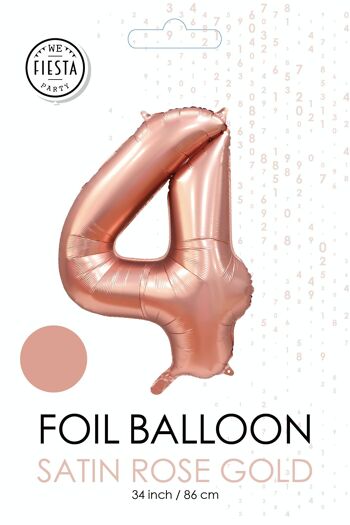 Ballon aluminium 34" n° 4 or rose satiné 2