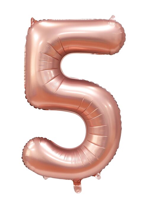 Foilballoon 34" no. 5 satin rose gold