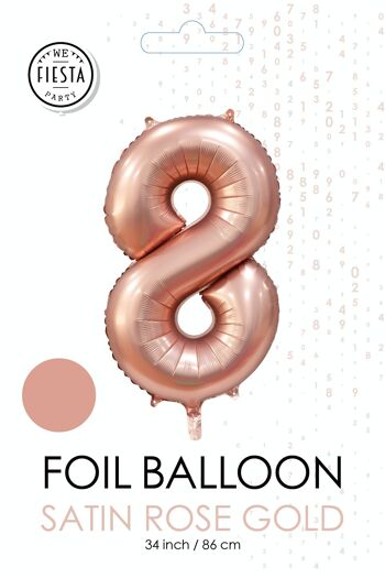 Ballon aluminium 34" n° 8 or rose satiné 2