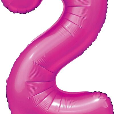 Foilballoon 34" no. 2 satin hotpink