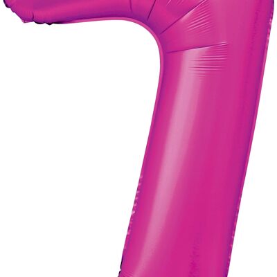 Ballon aluminium 34" n° 7 rose vif satiné