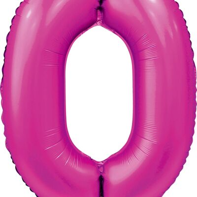 Folienballon 34" Nr. 0 Satin-Hotpink