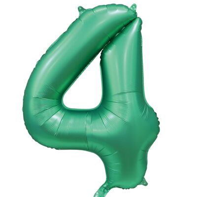 Ballon aluminium 34" n° 4 vert satiné