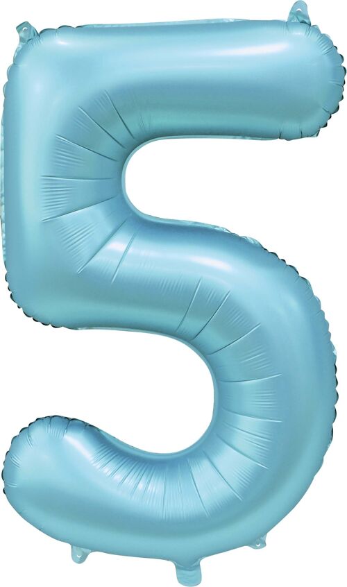 Foilballoon 34" no. 5 satin light blue