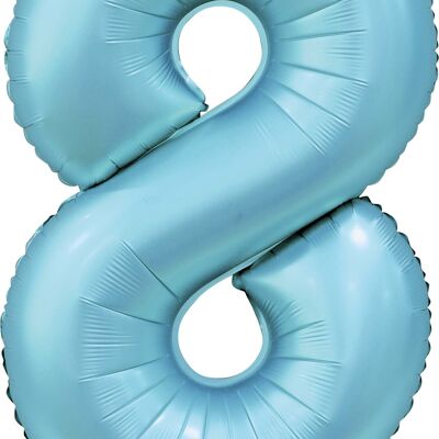 Foilballoon 34" no. 8 satin light blue