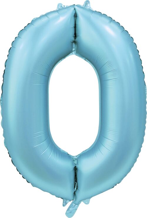 Foilballoon 34" no. 0 satin light blue