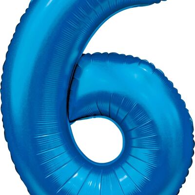 Foilballoon 34" no. 6 satin blue