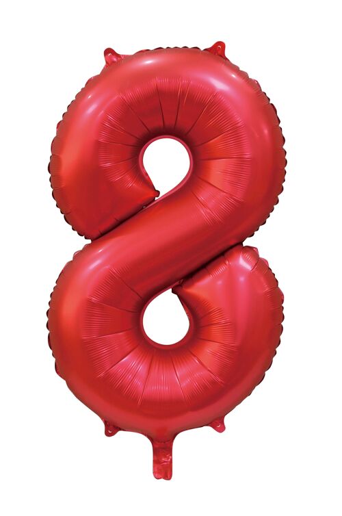 Foilballoon 34" no. 8 satin red