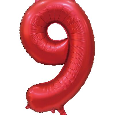 Foilballoon 34" no. 9 satin red