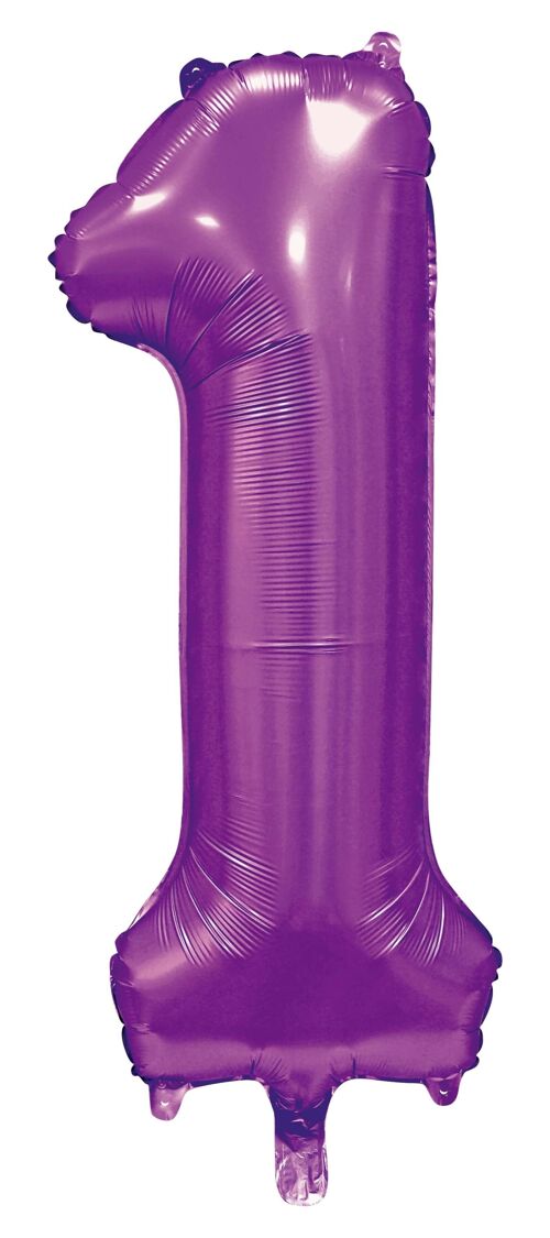 Foilballoon 34" no. 1 satin purple