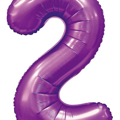 Ballon aluminium 34" n° 2 violet satiné