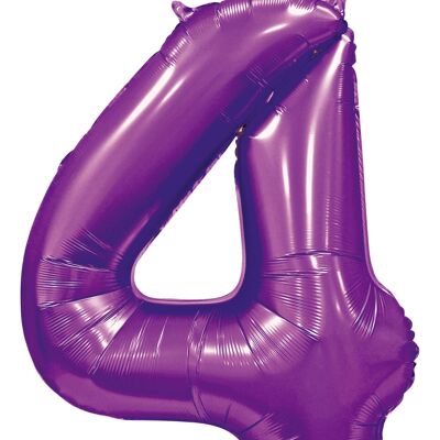 Ballon aluminium 34" n° 4 violet satiné