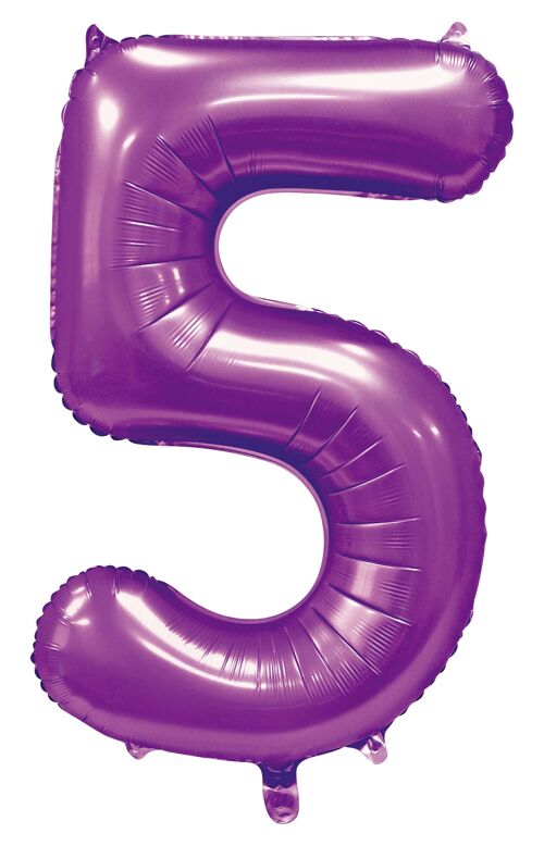 Foilballoon 34" no. 5 satin purple