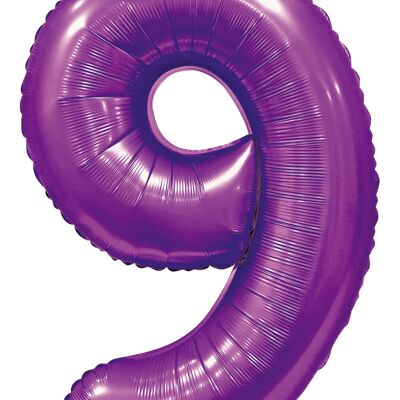 Foilballoon 34" no. 9 satin purple