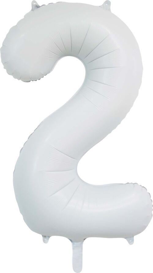 Foilballoon 34" no. 2 satin white