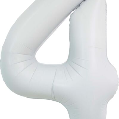 Foilballoon 34" no. 4 satin white