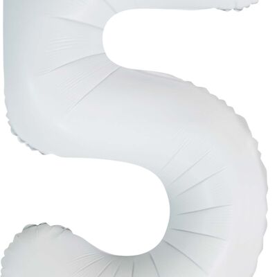 Foilballoon 34" nº 5 blanco satinado