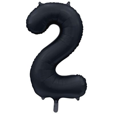 Foilballoon 34" nº 2 negro satinado