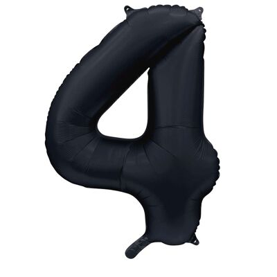 Ballon aluminium 34" n° 4 noir satiné