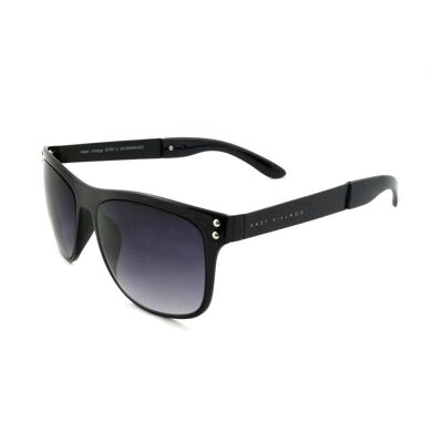 East Village – „Rodriguez“ – Wayfarer-Sonnenbrille aus Metall in Schwarz