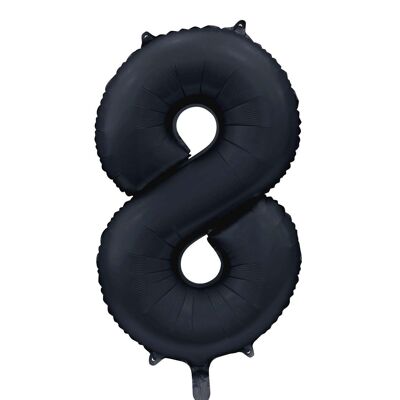 Foilballoon 34" nº 8 negro satinado