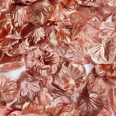 500 Rosenblätter metallisches Roségold