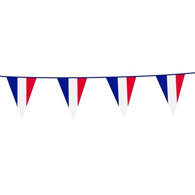 Bunting PE 10m France size flags: 20x30cm