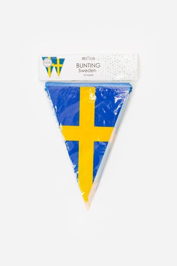 Bunting PE 10m Suède drapeaux taille: 20x30cm 2