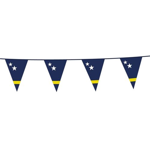 Bunting PE 10m Curacao size flags: 20x30cm