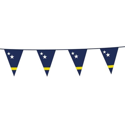 Bunting PE 10m Curacao size flags: 20x30cm