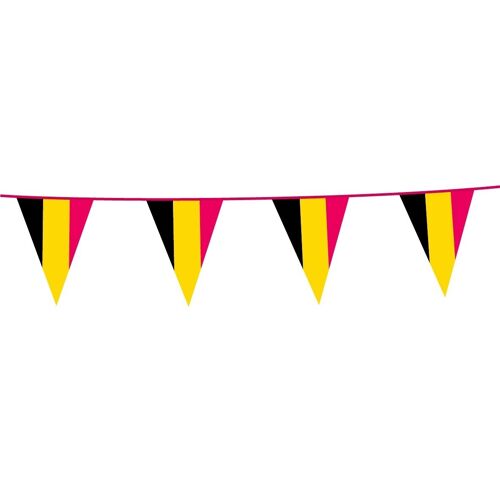 Bunting PE 10m Belgium size flags: 20x30cm