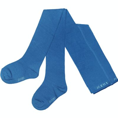 Collants en coton pour enfants >>Bleu Malibu<< Uni coton doux