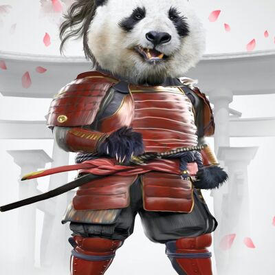 Panda Samurai weiß
